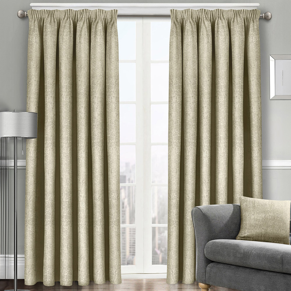 Velosso Westwood Latte Tape Top Curtains168 x 183cm Image 1