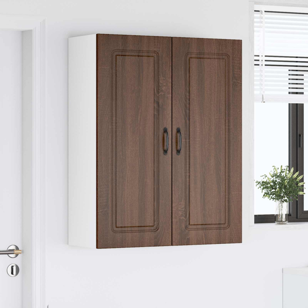 vidaXL 2 Door Grey Sonoma Kitchen Wall Cabinet Image 9