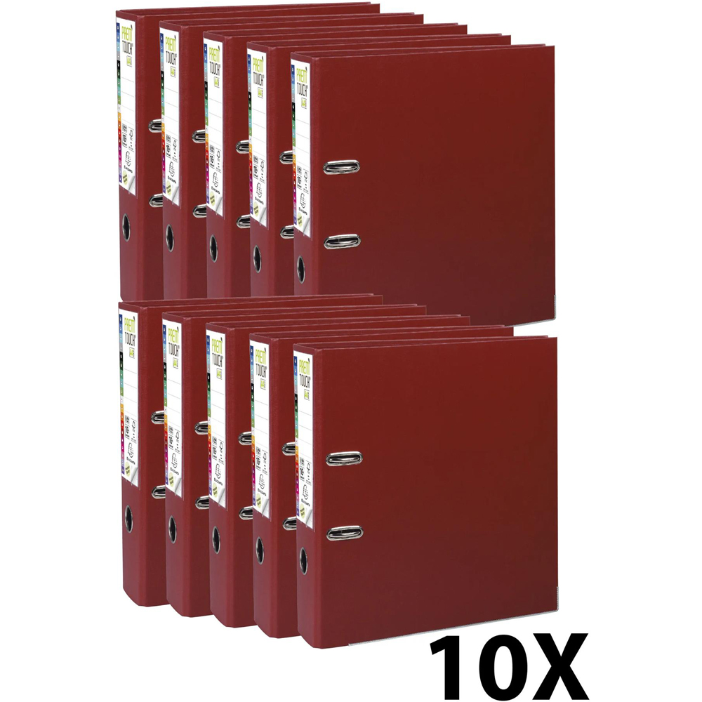 Exacompta PremTouch A4+ Burgundy PP Lever Arch File 10 Pack Image 7