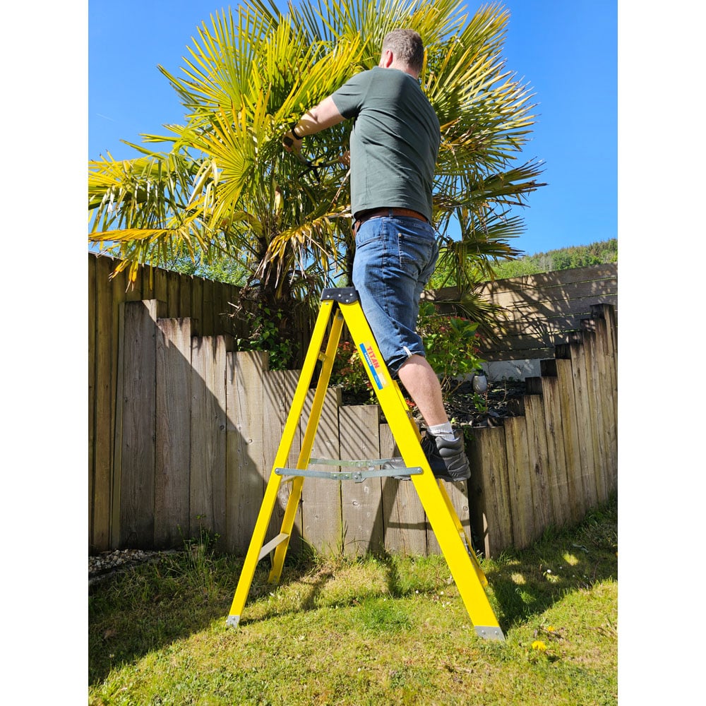 Titan 5 Tread Glassfibre Swing Back Professional Step Ladder Image 2