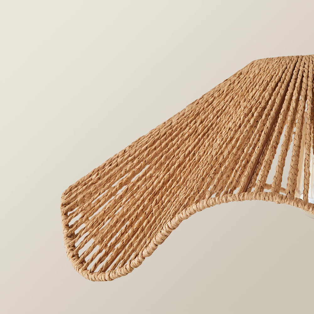 ValueLights Farai Natural Woven Rope Wave Ceiling Light Shade Image 3