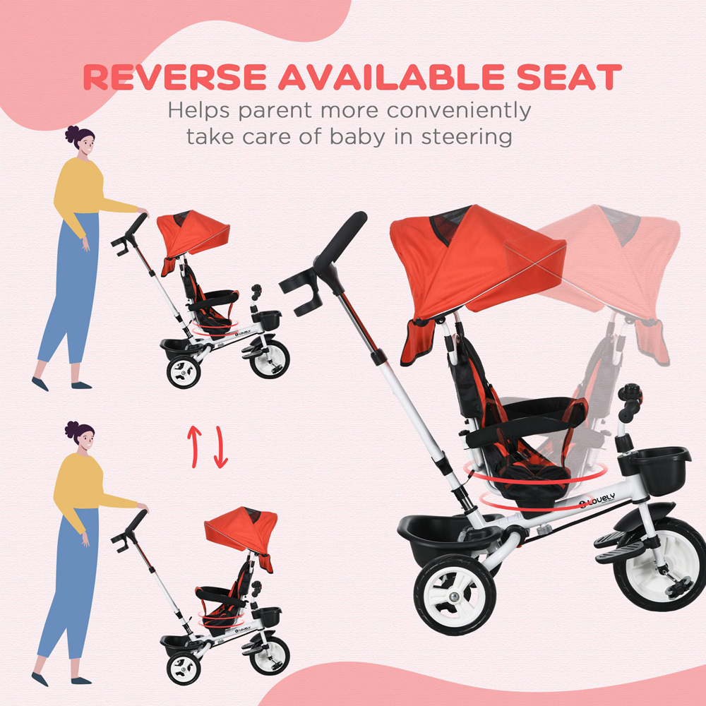Tommy Toys Red 6 in 1 Toddler Trike Image 7