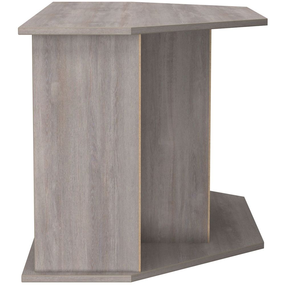 Crowndale Milan Single Drawer 5 Shelf Grey Gloss and Grey Oak Corner TV Unit Ready Assembled Image 6
