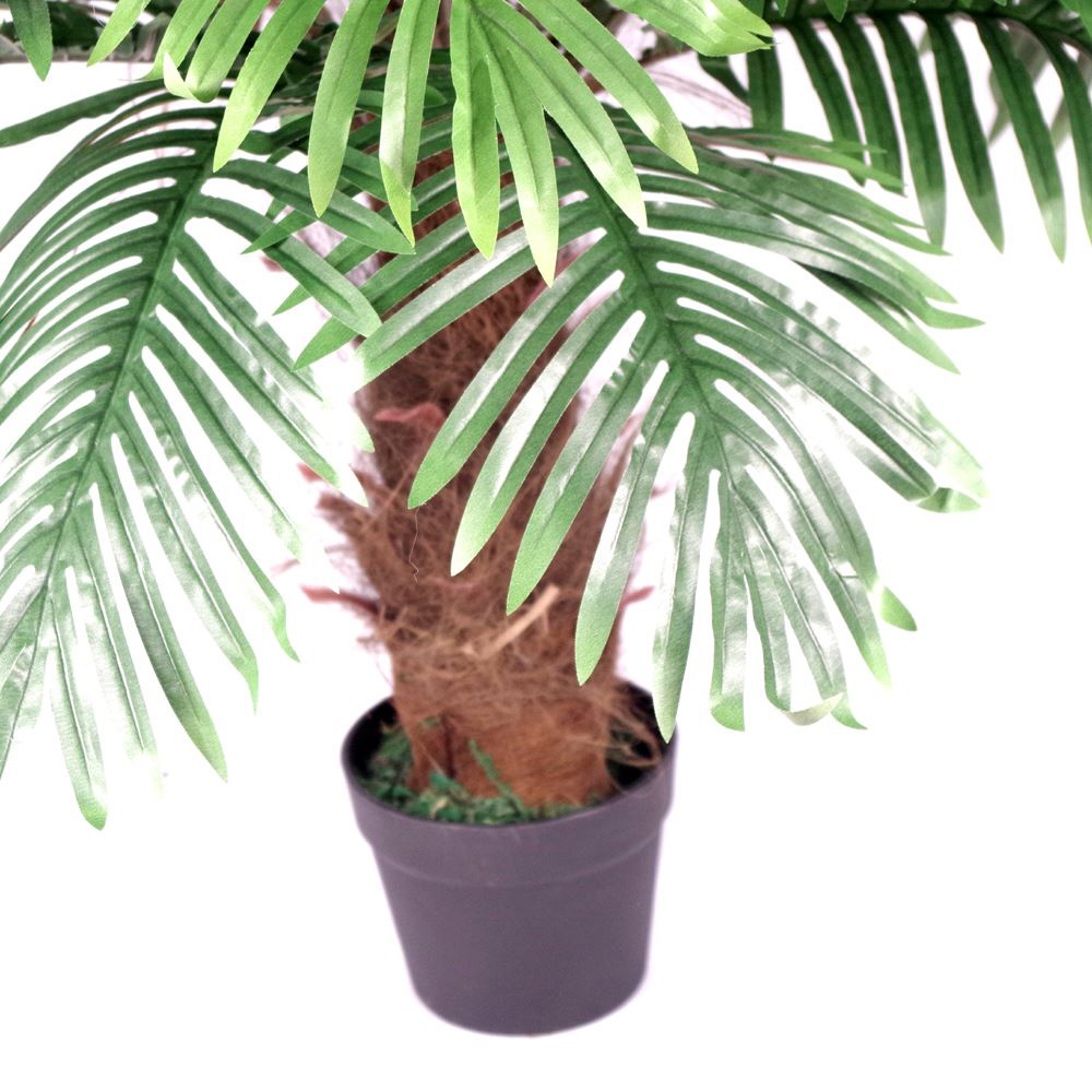 Leaf Brown Trunk Princess Palm Artificial Tree Pot 3.2ft Image 2
