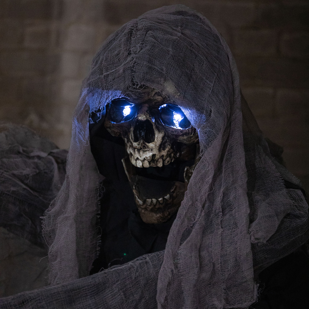 Samuel Alexander Stirring See Saw Skeleton Reaping Soul Halloween Decoration 6ft Image 3
