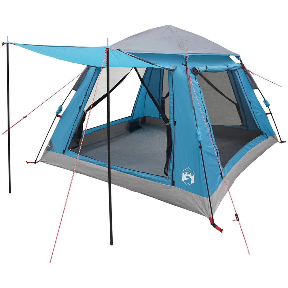 vidaXL 3 Person Instant Camping Tent with Rainfly Blue Image 4