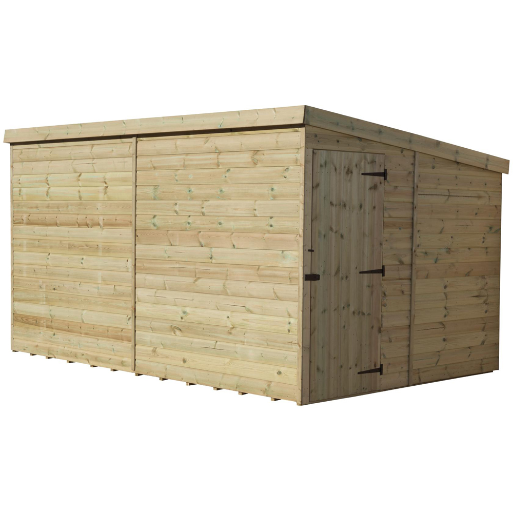 Empire Sheds 2000 12 x 7ft Side Panel Door Tongue and Groove Pent Garden Shed Image