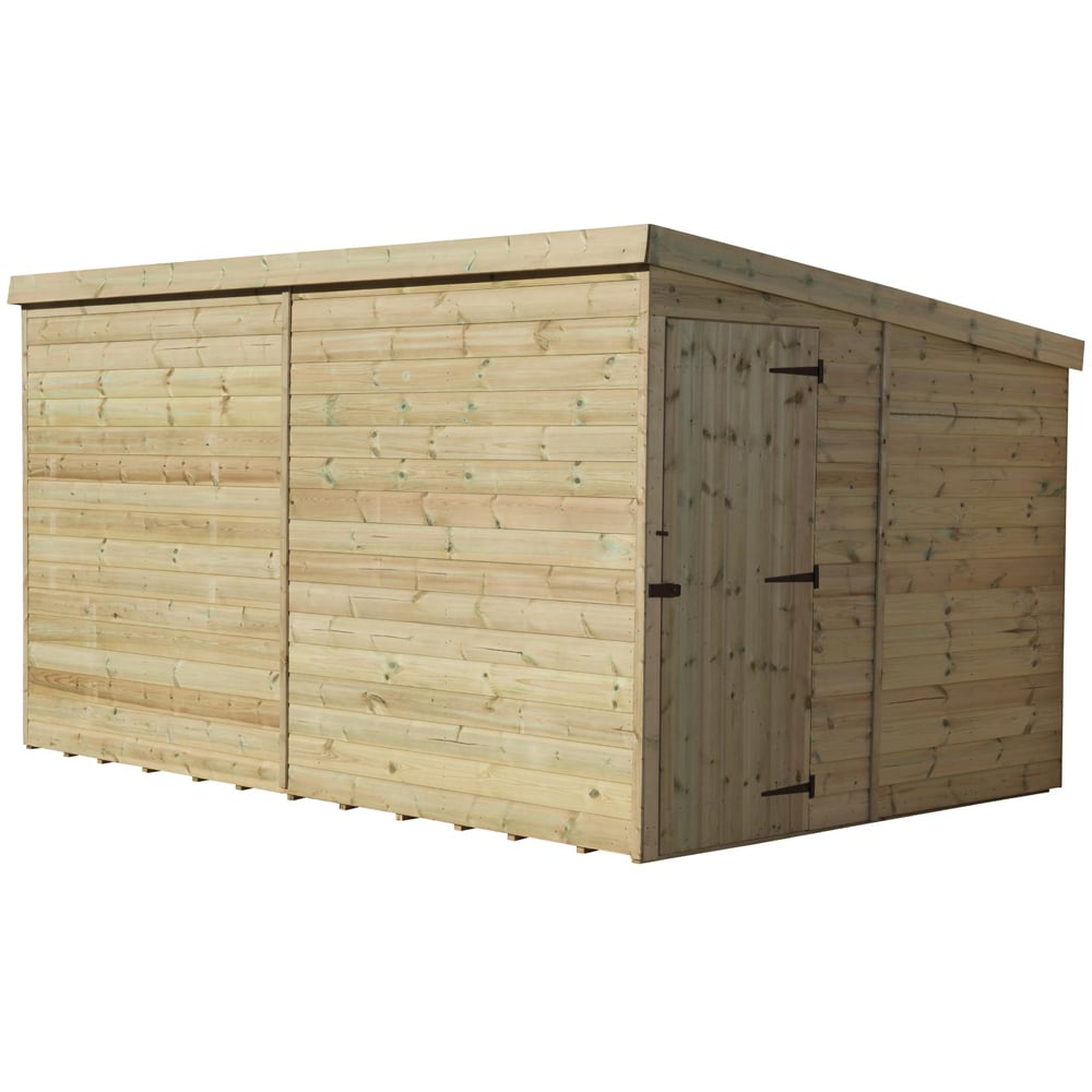 Empire Sheds 2000 10 x 8ft Side Panel Door Tongue and Groove Pent Garden Shed Image