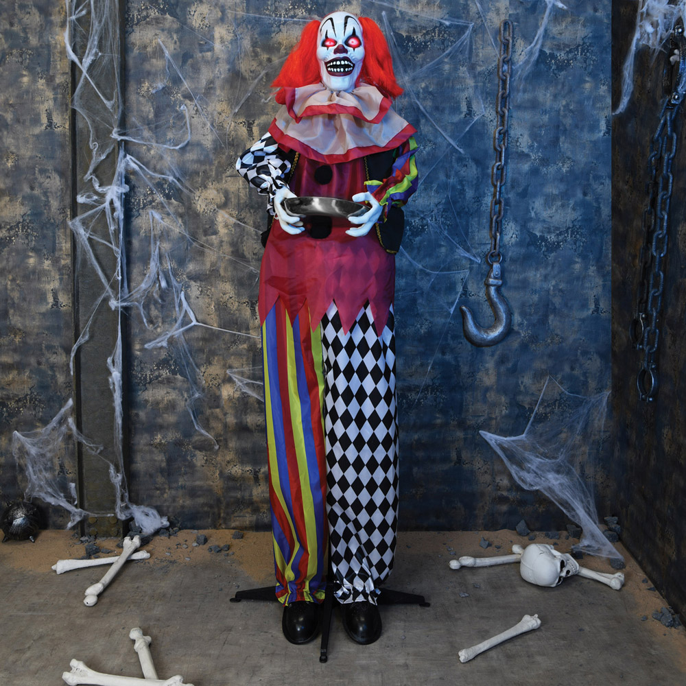 Standing Spooky Clown - Multicolour Image 2