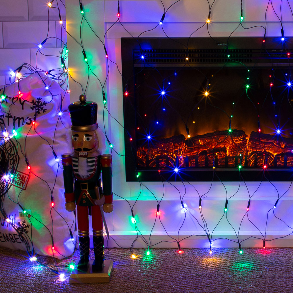 The Christmas Workshop 100 LED Multicolour Net String Light Image 4