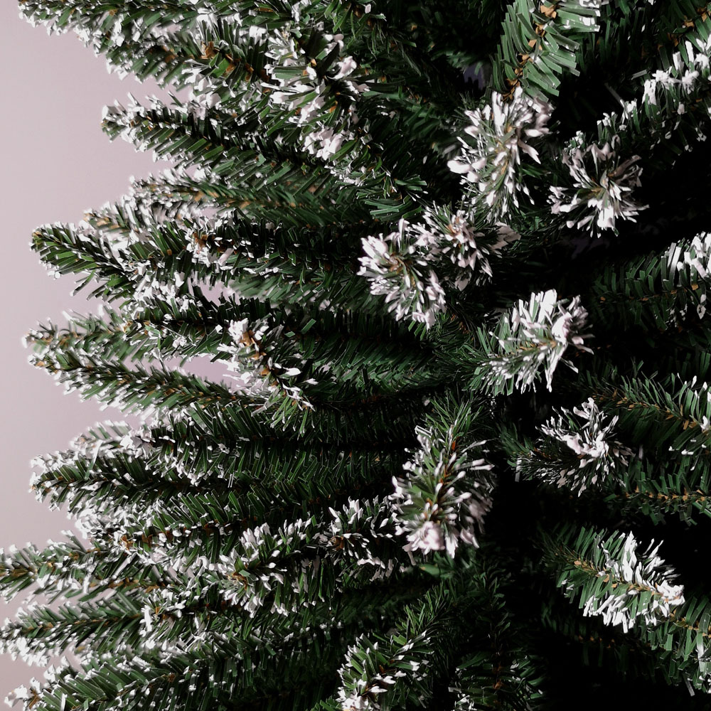 Samuel Alexander Green Snow Tipped Pencil Slim Artificial Christmas Tree 6.5ft Image 6