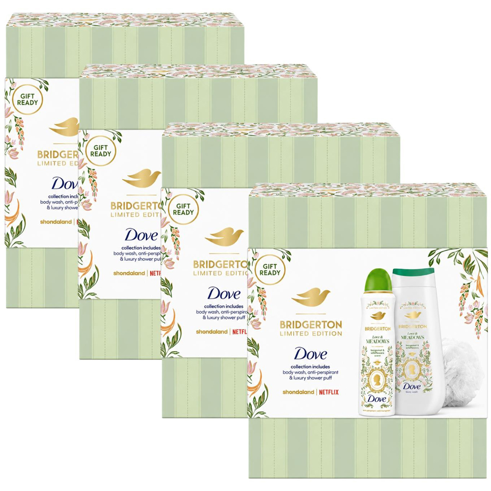 Dove Bridgerton Love and Meadows Limited Edition Gift Set 2 Piece 4 Pack Image 1