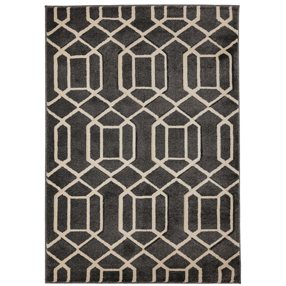 Homemaker Newport Grey Lattice Rug 160 x 230cm Image 2