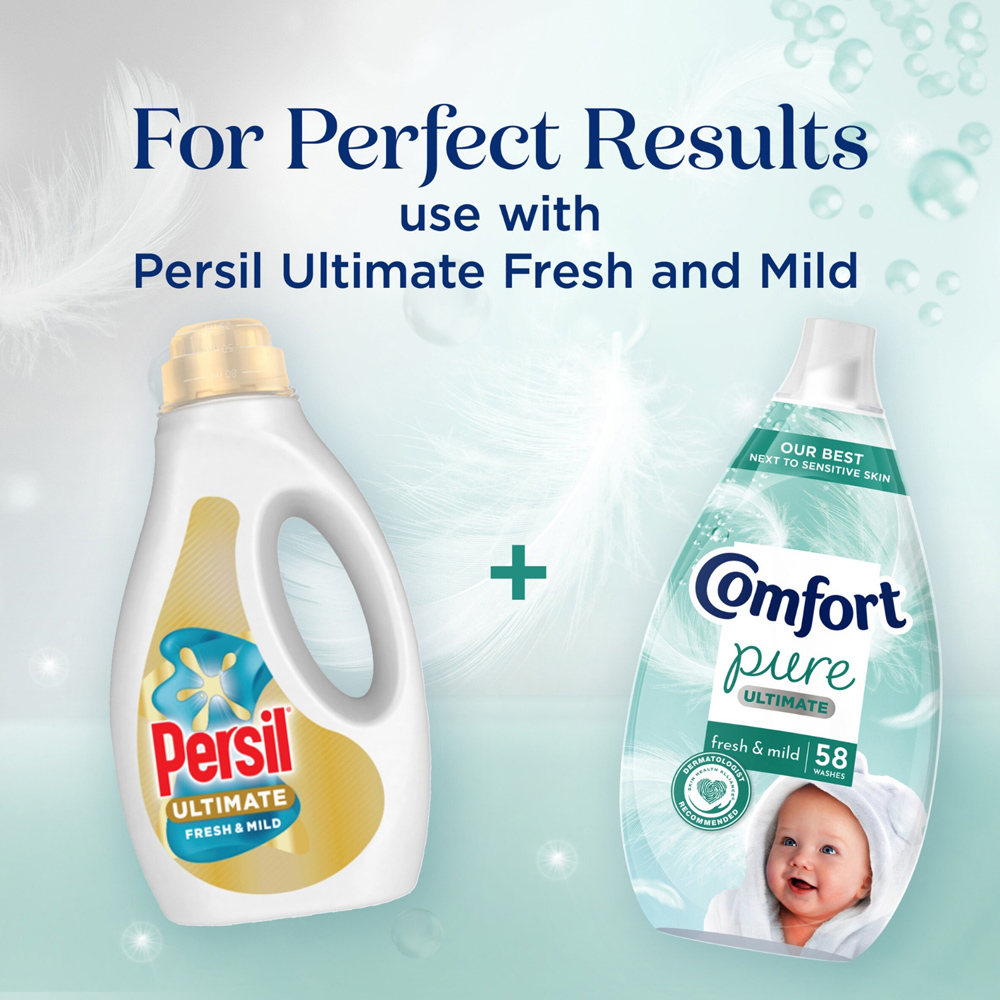 Comfort Pure Ultimate Fresh and Mild Ultra Concentrated Fabric Conditioner 58 Washes 870ml 3 Pack Image 7