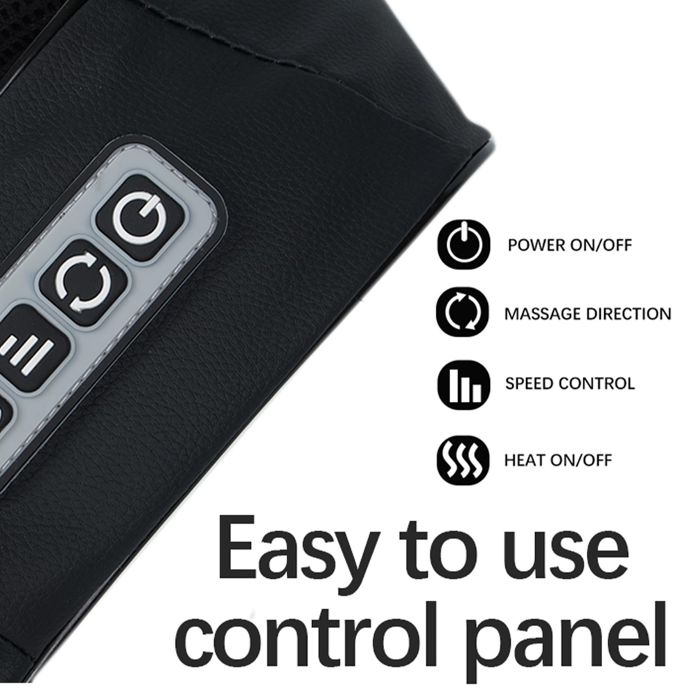 Alivio Shiatsu Black Heated Back and Neck Massager with Heat Deep Tissue Image 4