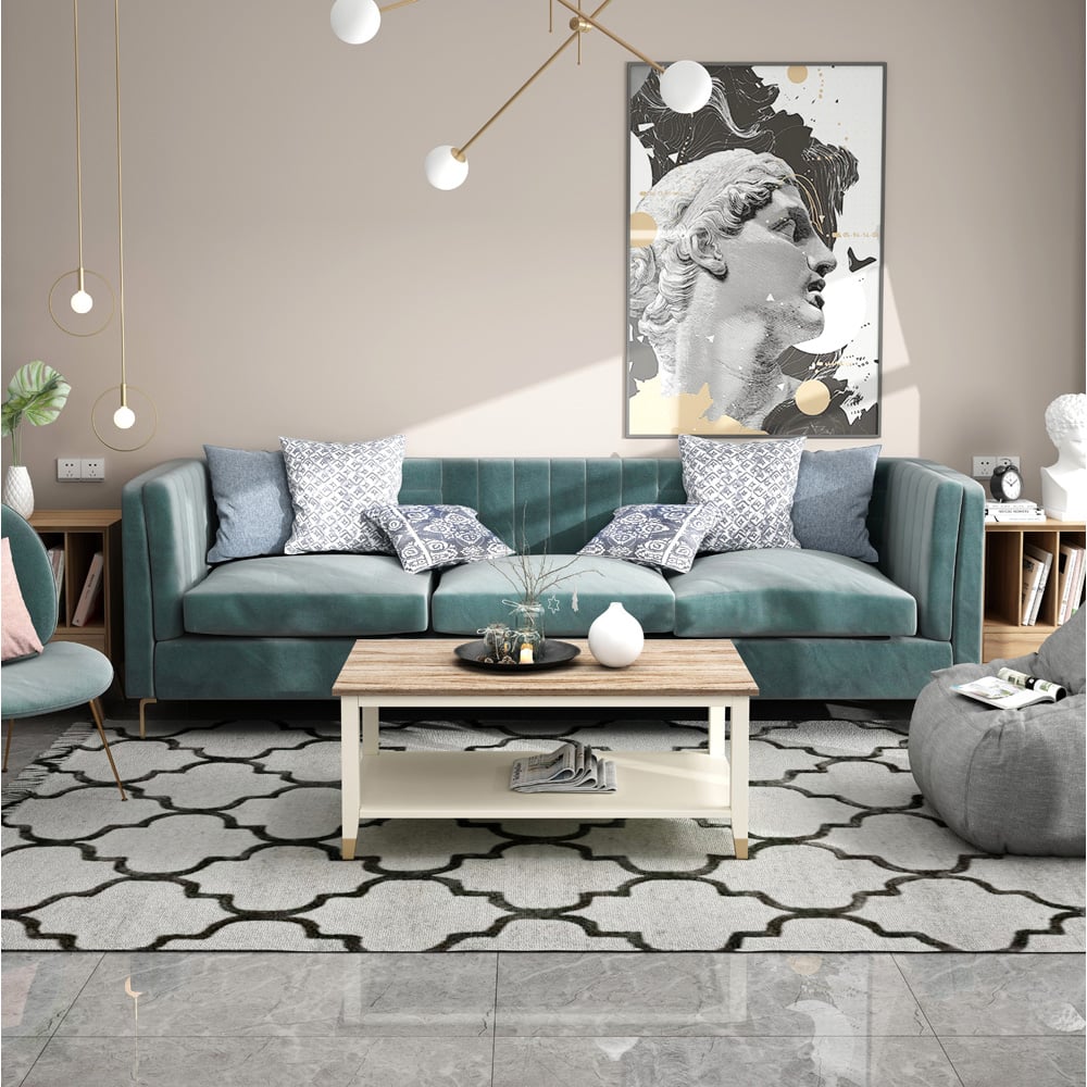 Palazzi White Natural Coffee Table Image 7