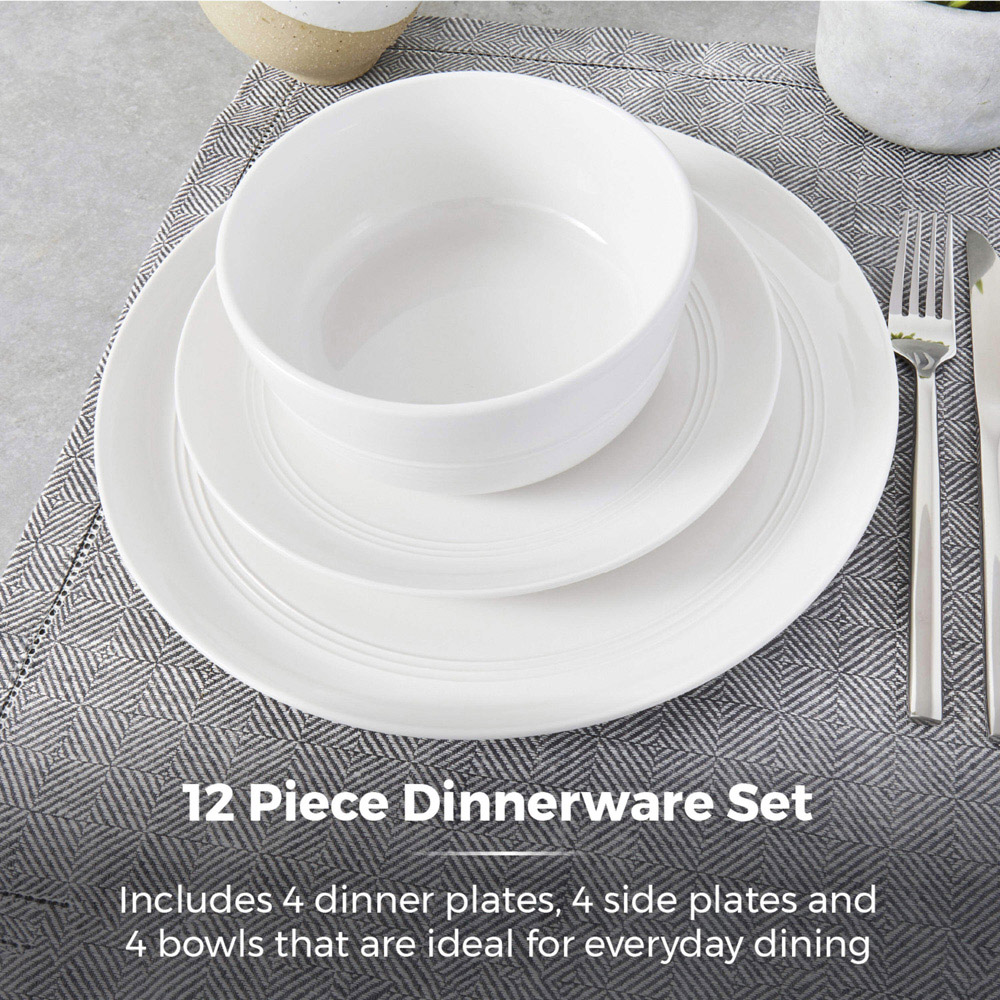 Tower 12 Piece Porcelain Dinnerware Set Image 3