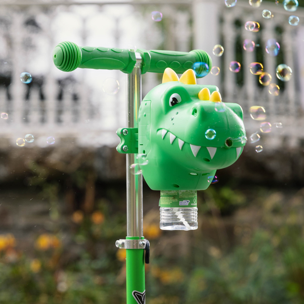 Xootz Green Toddler Dinosaur Bubble Go Scooter Image 8