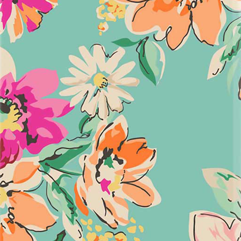 Warren Reed Designer Medium Bright Flower Sketch Suitcase Image 3
