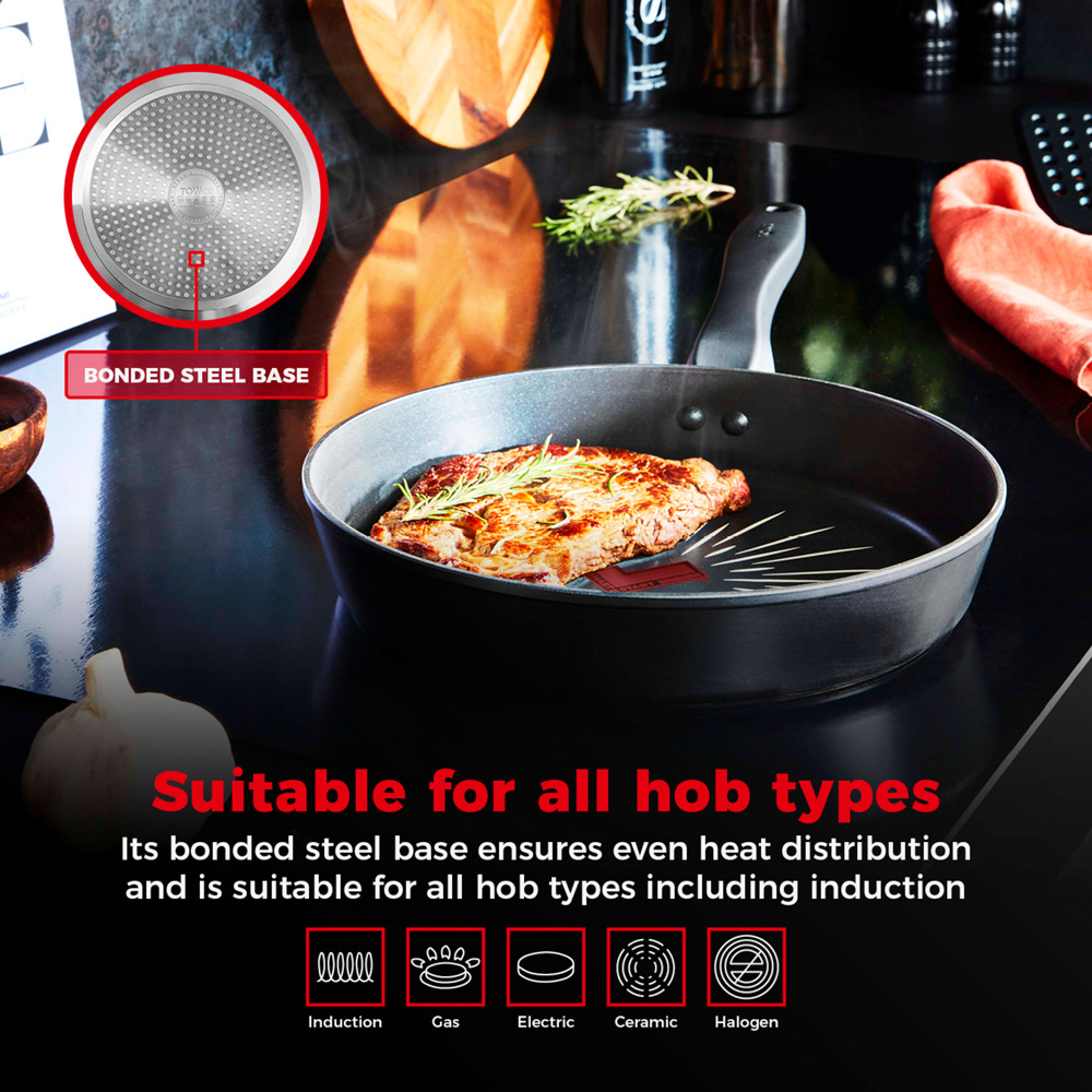 Tower Smart Start 24cm Black Forged Aluminium Non-Stick Frying Pan Image 6
