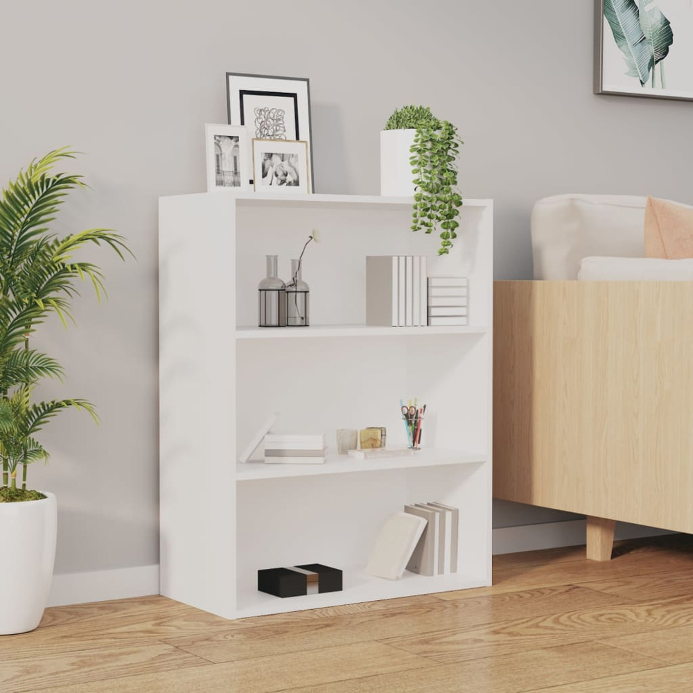 vidaXL 3 Shelf White Wall Mounted Cabinet Image 7