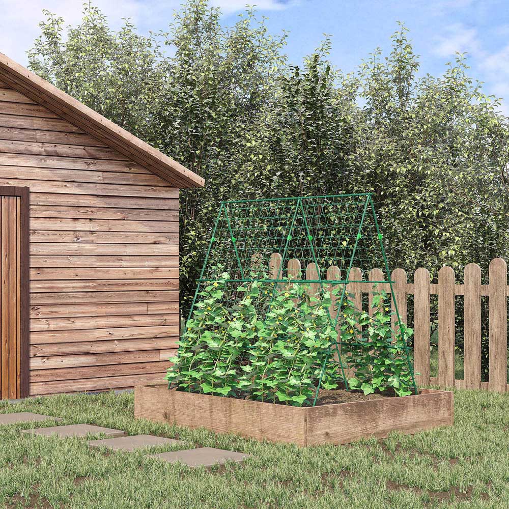 Outsunny A-Frame Trellis Plant Support 6ft Image 2