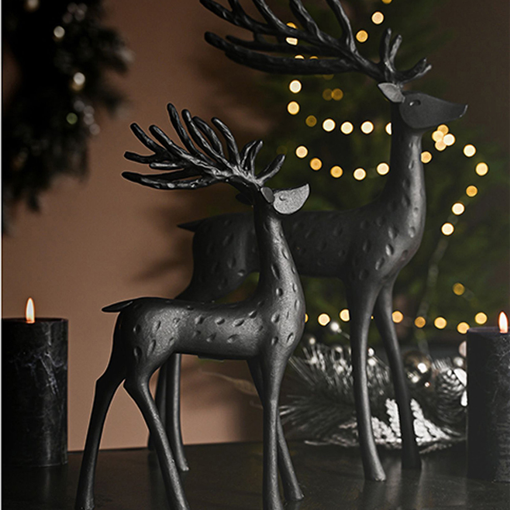 The Christmas Gift Co Black Deer Ornament Image 2