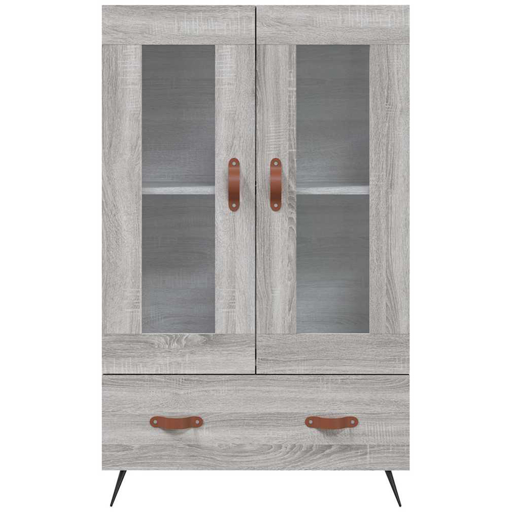vidaXL 2 Door Single Drawer Grey Sonoma Wooden Highboard Image 4