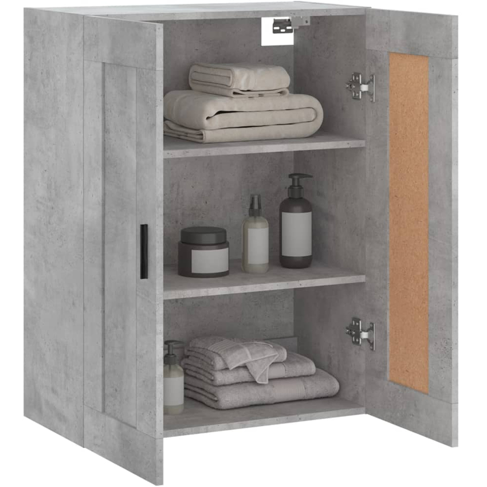 vidaXL 2 Door Concrete Grey Wall Mounted Cabinet Image 5