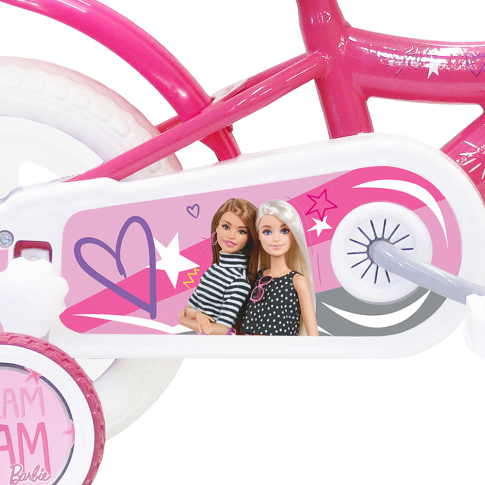 Denver Mattel Barbie 10 inch Kids Bicycle with Stabilisers Image 4