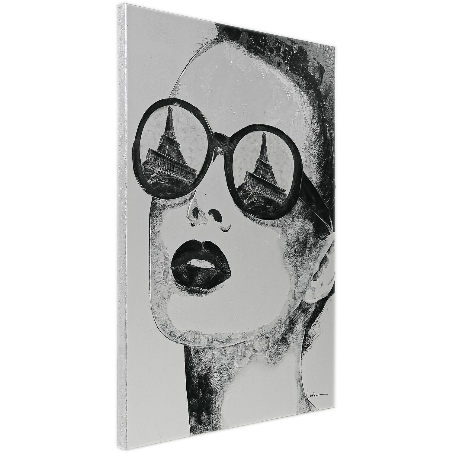 Eiffel Tower Sunglasses Reflection Art - Black Image 2