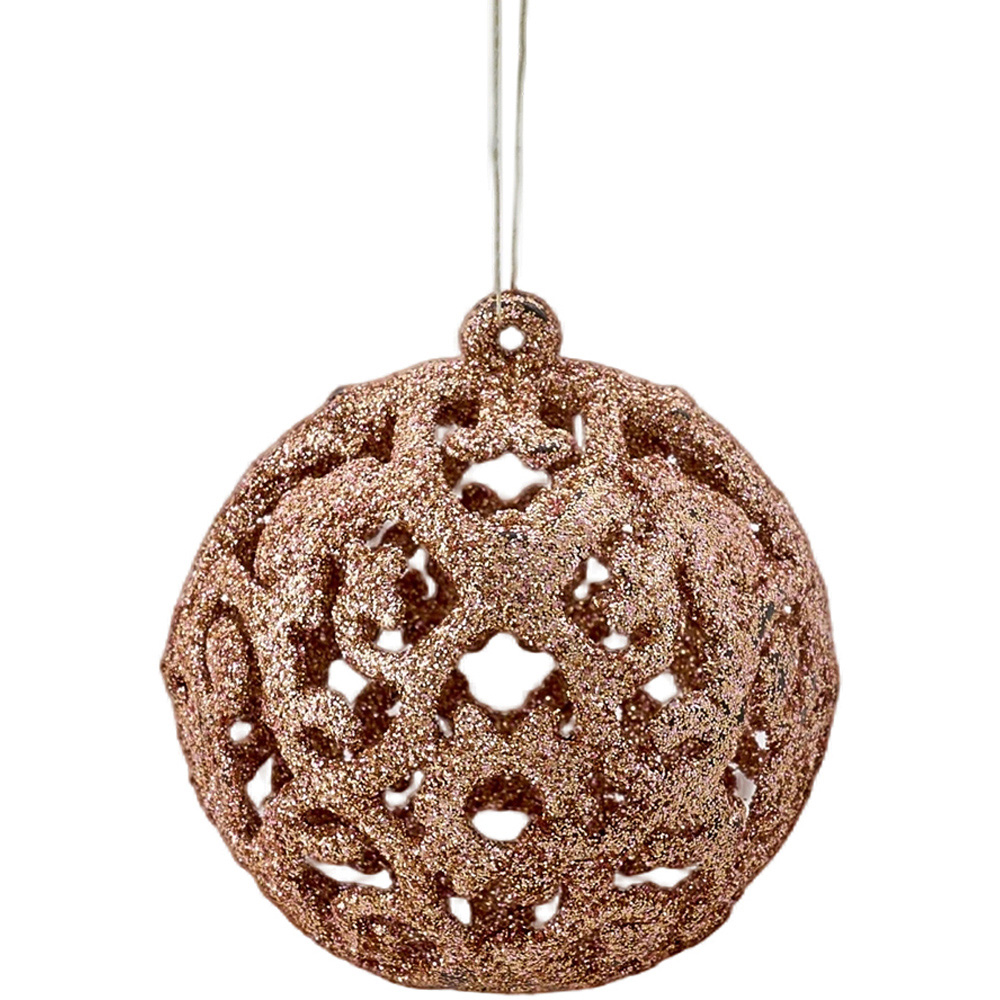 Living and Home 100 Piece Glossy Matte and Hollow Design Christmas Bauble Set Image 7