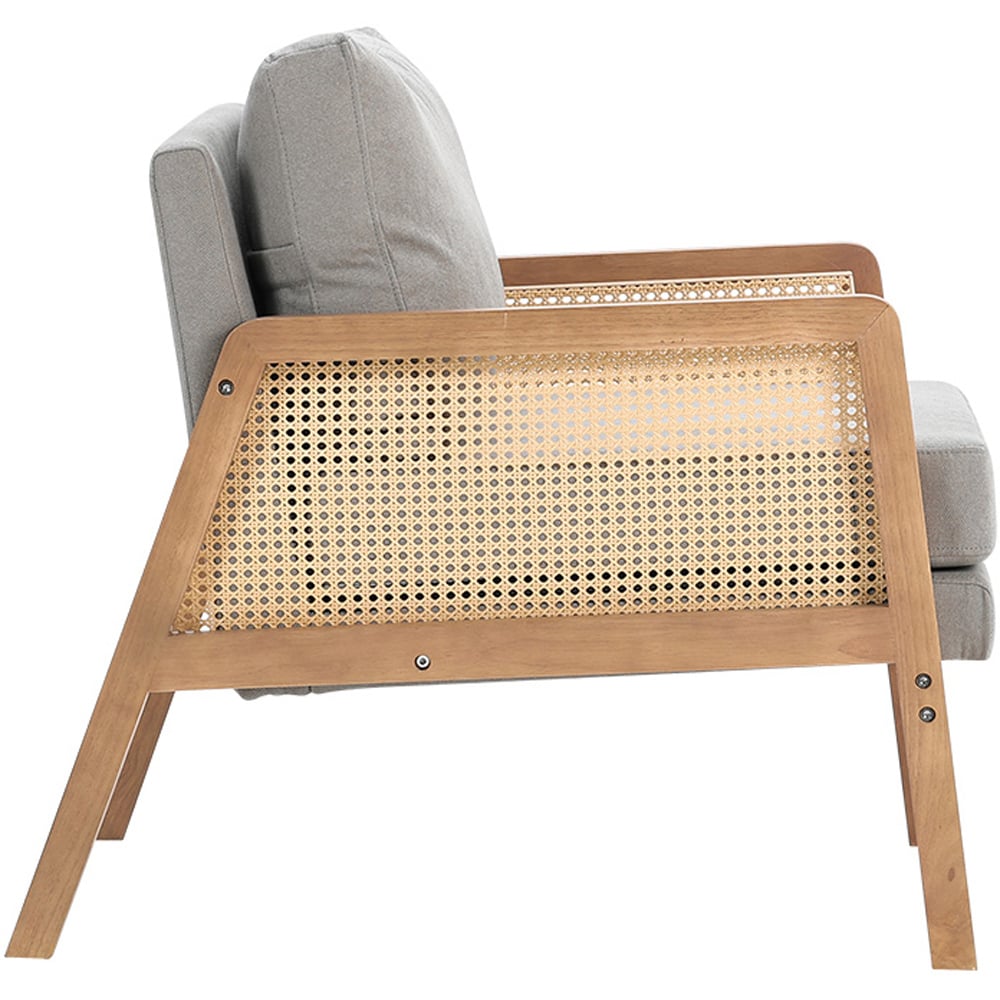 Living and Home Grey Rattan Armchair Image 3