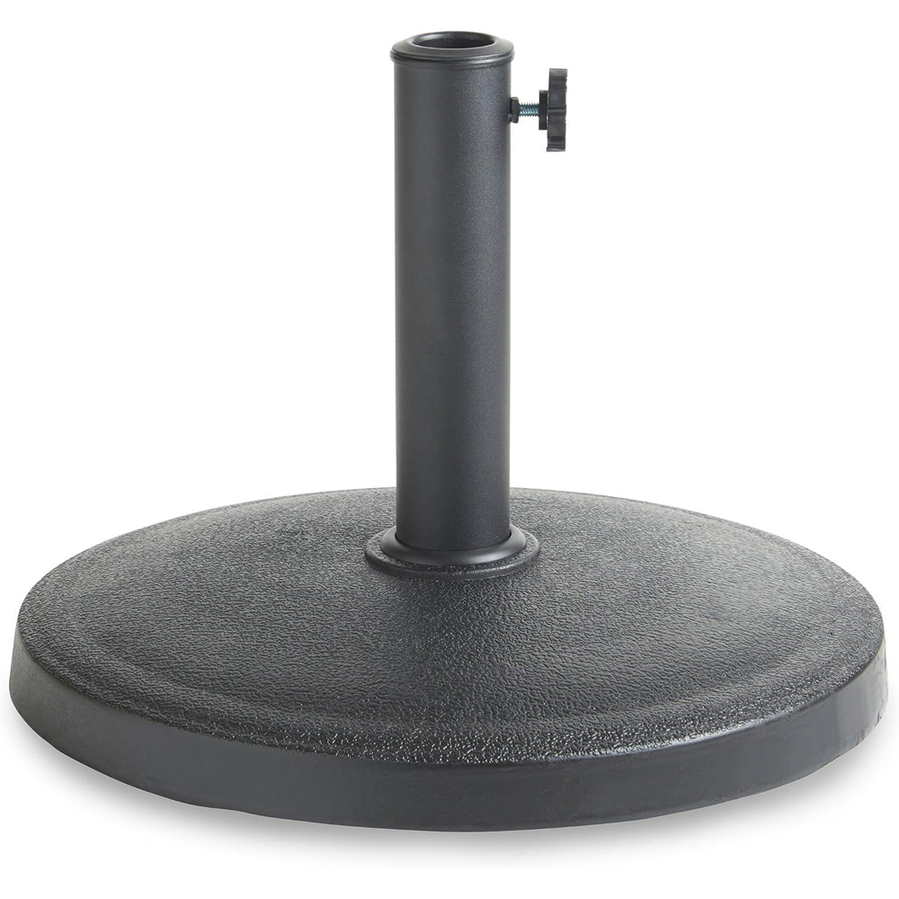 Shatchi Round Black Concrete Parasol Base 12kg Image 3