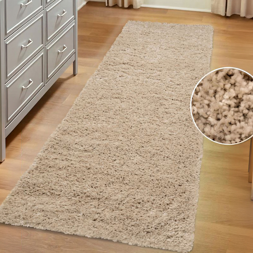 Homemaker Jazz Natural Shaggy Runner 60 x 110cm Image 1