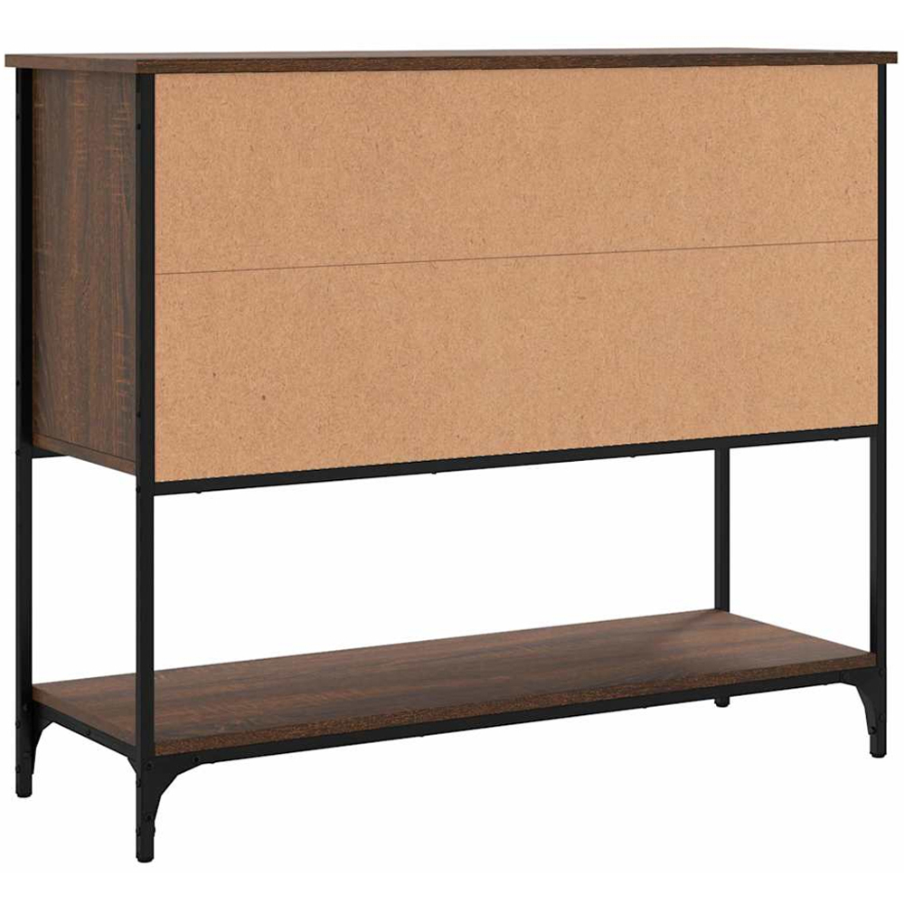 vidaXL 2 Door 2 Drawer Single Shelf Brown Oak Sideboard Image 8