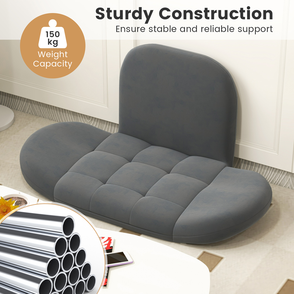 Costway Grey Foldable Adjustable Gaming Chair Image 6