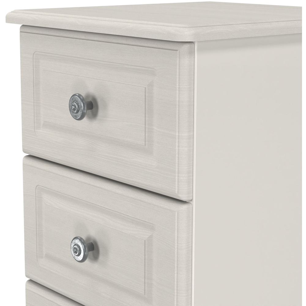 Crowndale Pembroke 4 Drawer Grey Ash Bedside Cabinet Ready Assembled Image 5