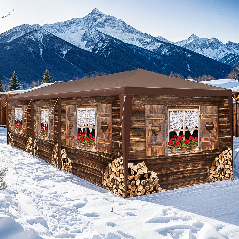 tectake Alpine Removable Side Panels Gazebo 900 x 300cm Image 1