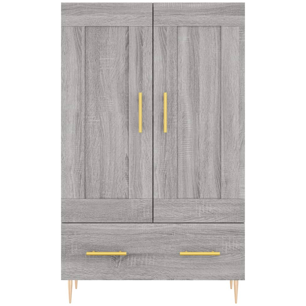 vidaXL 2 Door Single Drawer Grey Sonoma Highboard Image 5