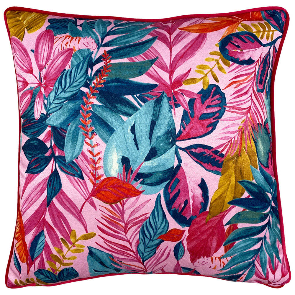 furn. Psychedelic Multicolour Jungle Tropical UV and Water Resistant Outdoor Cushion Image 3