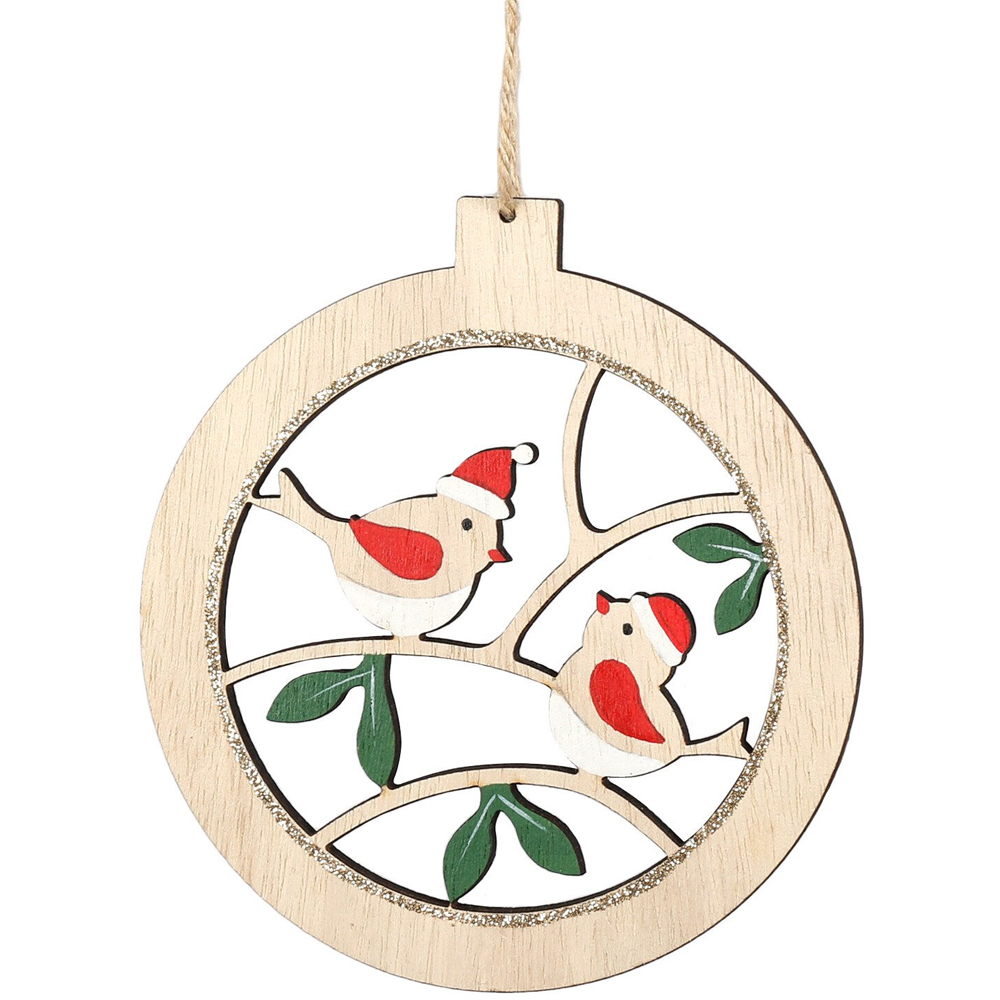 Single Mistletoe Cottage Wooden Christmas Decoration in Assorted styles Image 3