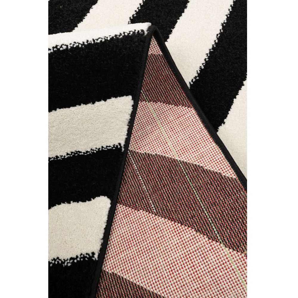 Homemaker New Villa Black and White Wave Mono Rug 120 x 170cm Image 4