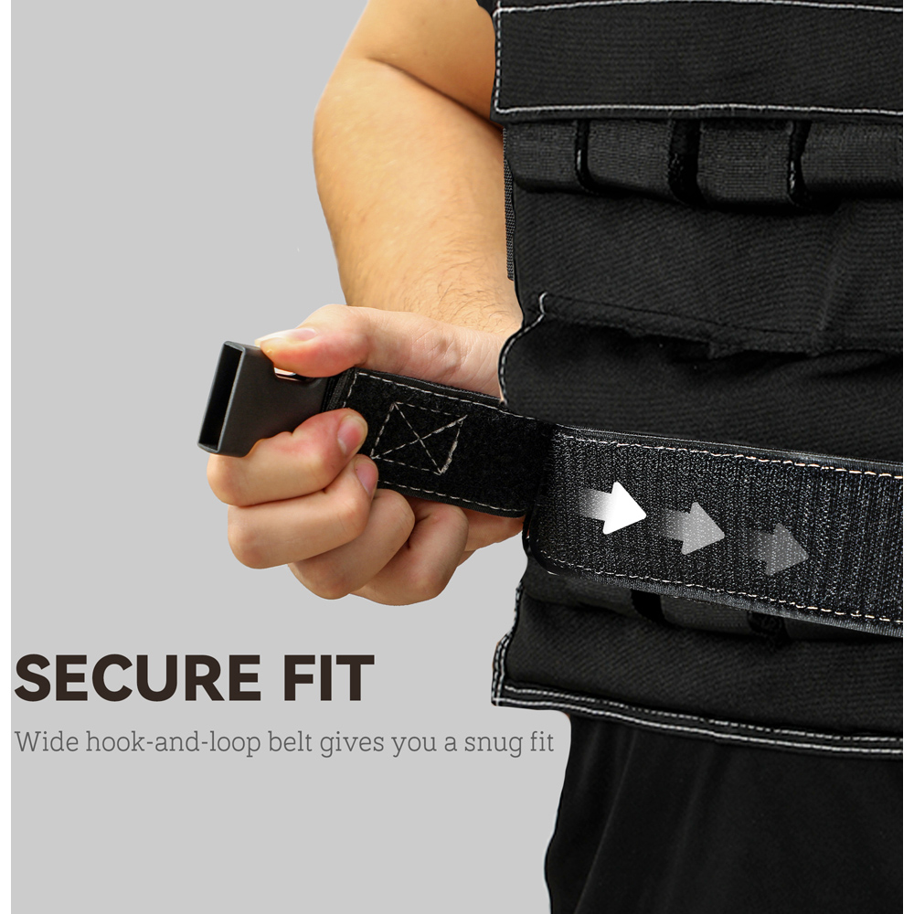 HOMCOM 20kg Adjustable Running Weighted Vest with 20 Metal Weights Image 5