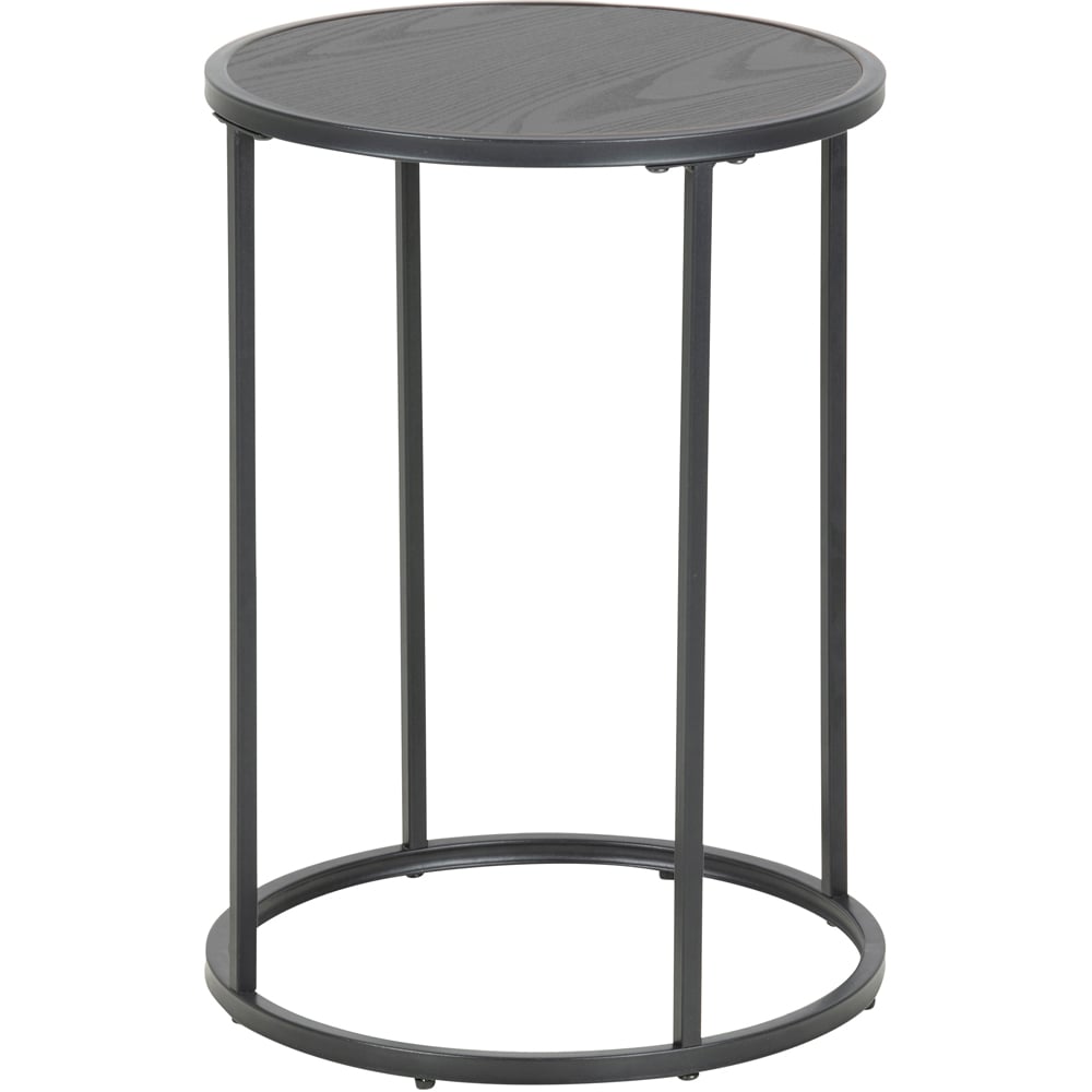 Florence Seaford Black Metal Round Side Table Image 2