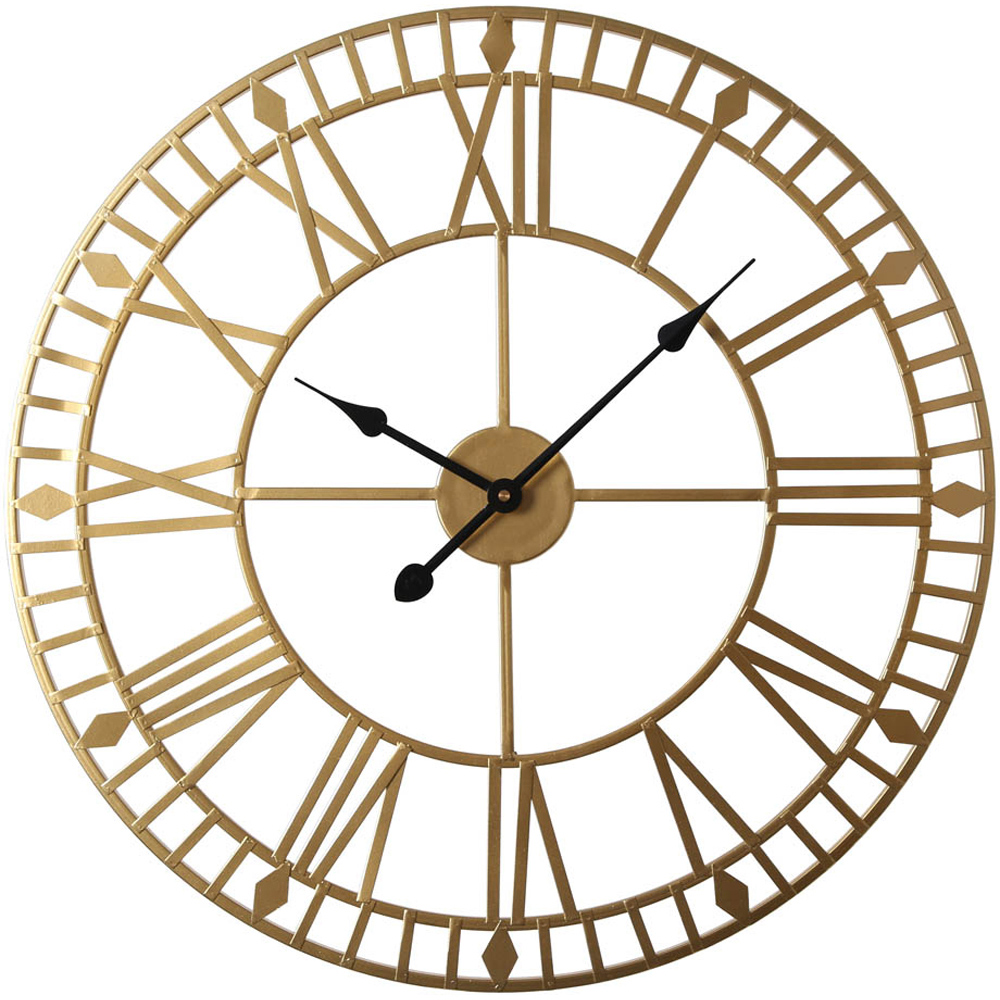 Home Garden Direct Eos Gold Wall Clock 80cm Image 1