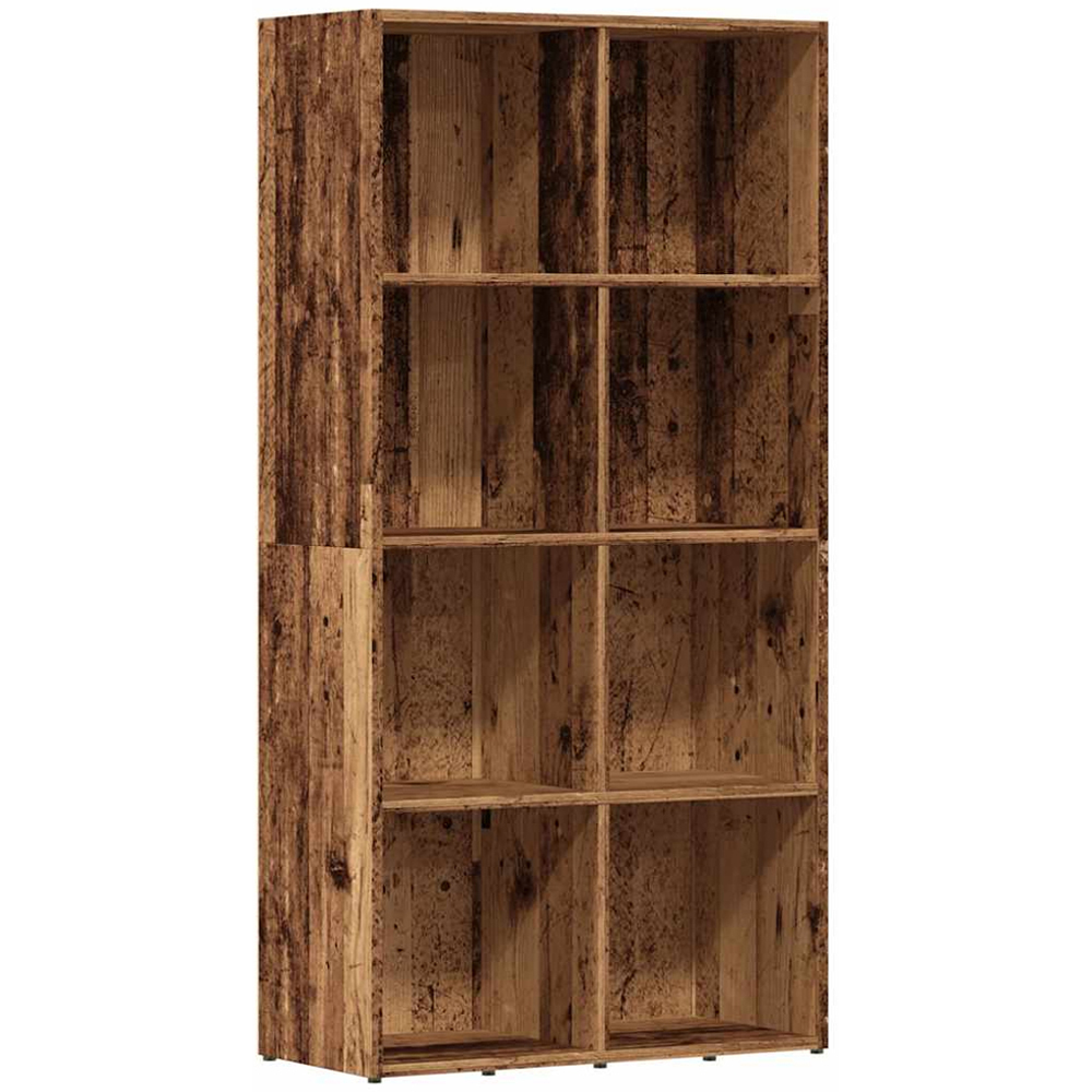 vidaXL 8 Shelf Old Wood Bookcase Image 2