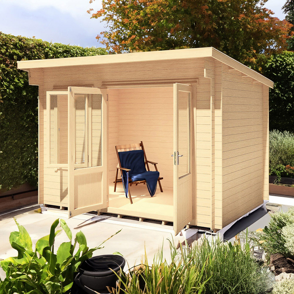 Shire Edgefield 11 x 8ft Double Door Pressure Treated Log Cabin Image 2