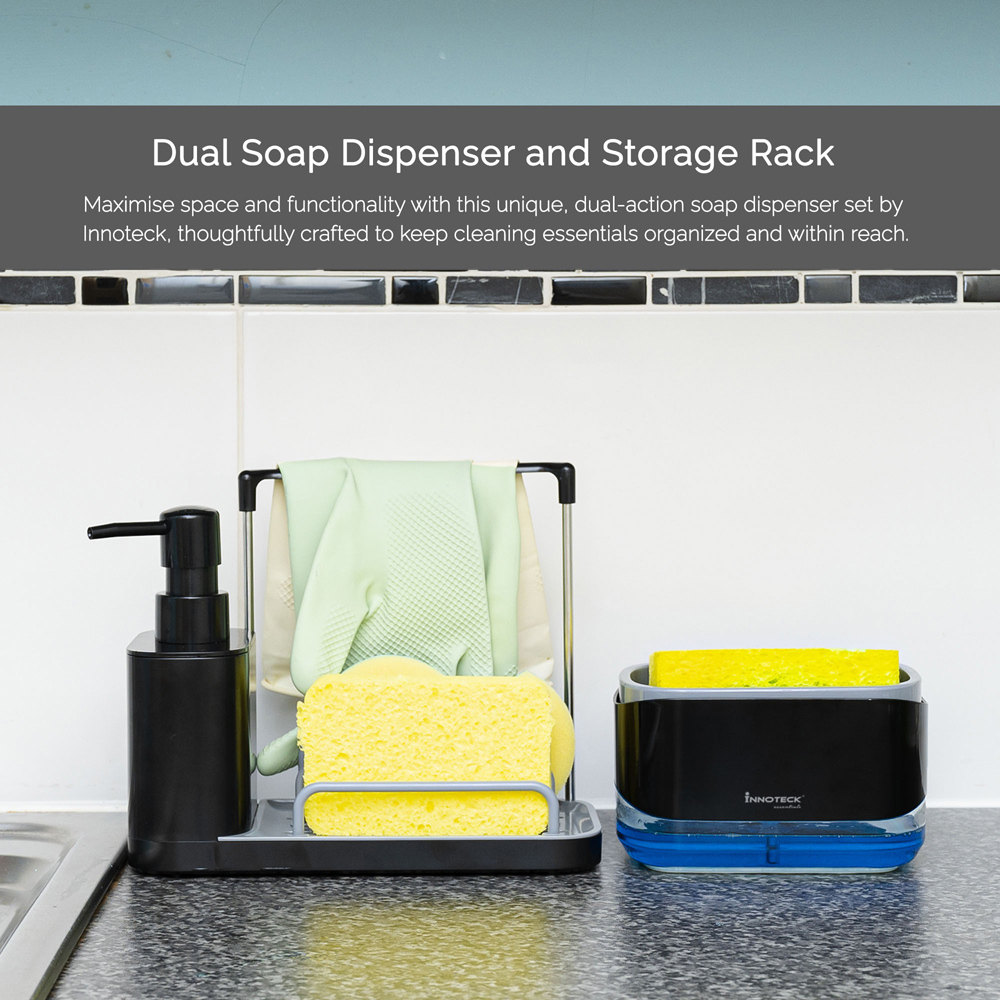 Innoteck Essentials Sink Organiser with 3 in 1 Hand and Dish Soap Dispenser Image 2
