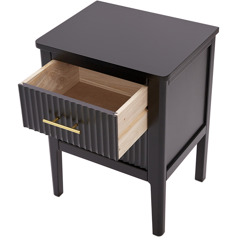 Palau 2 Drawer Black Bedside Table Image 5